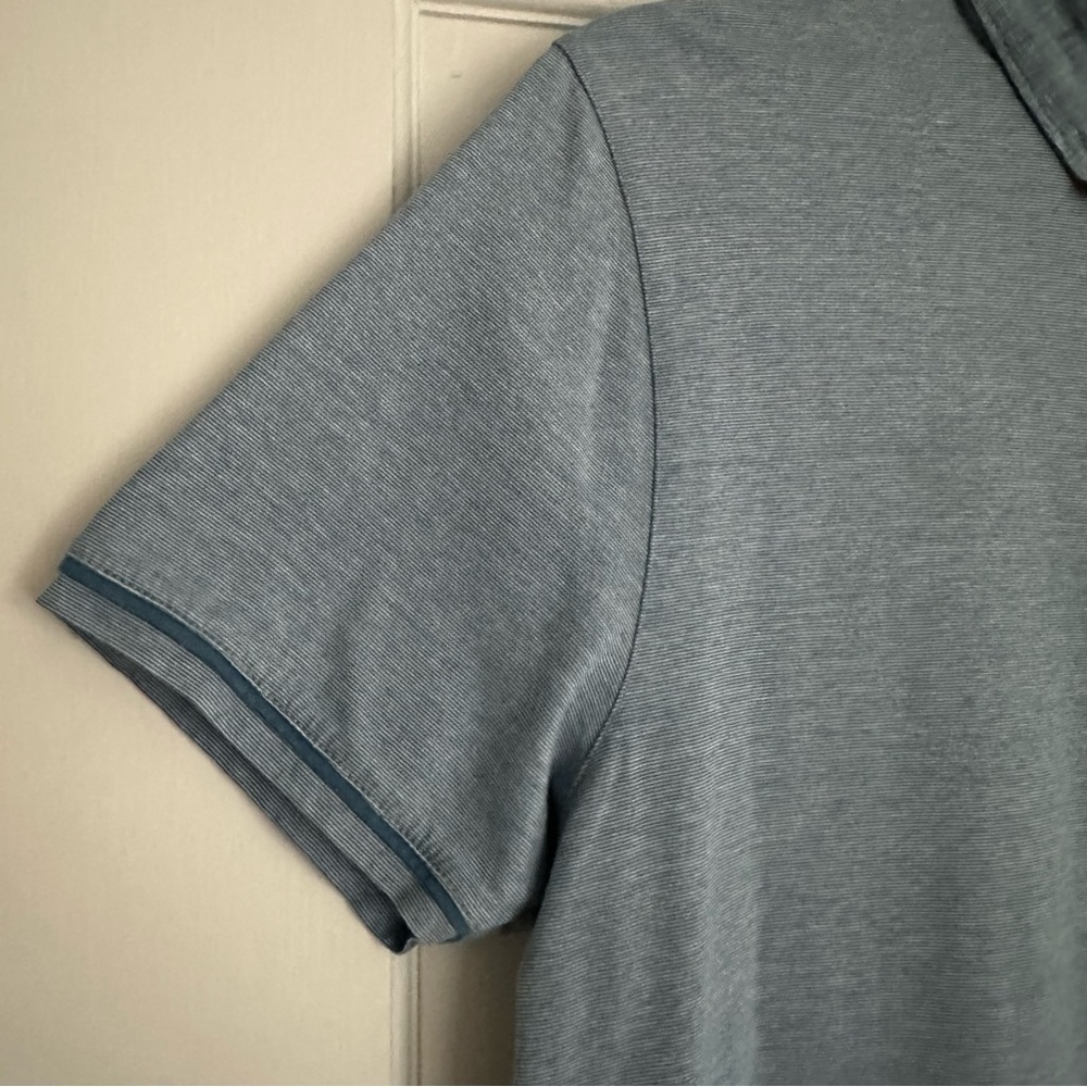 TED BAKER London Blue Button Collar Polo Shirt Pocket Short Sleeve Size L - Picture 6 of 13